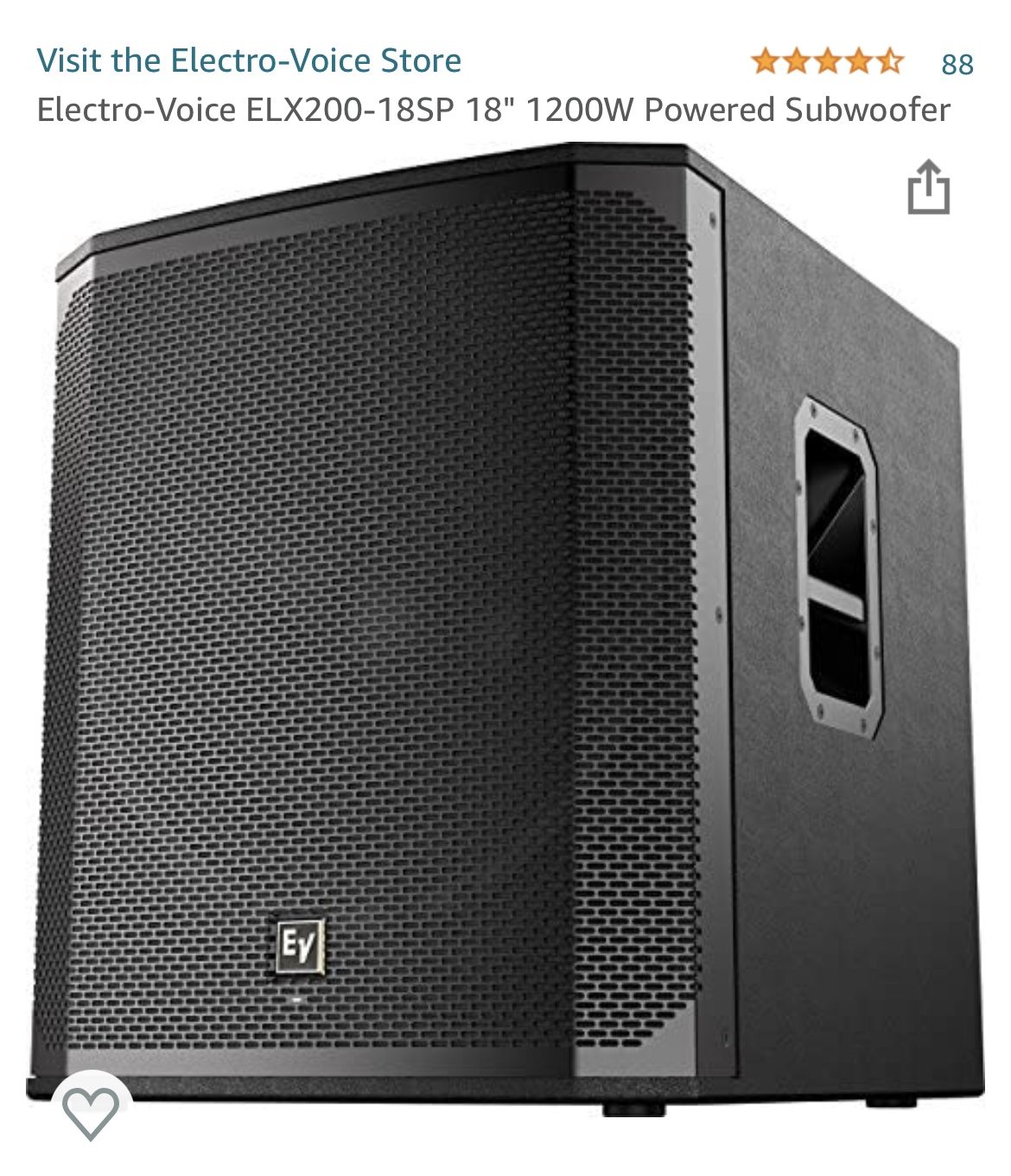 ELECTRO-VOICE ELX200 18” Powered Subwoofer