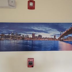Frameless painting, NYC skyline