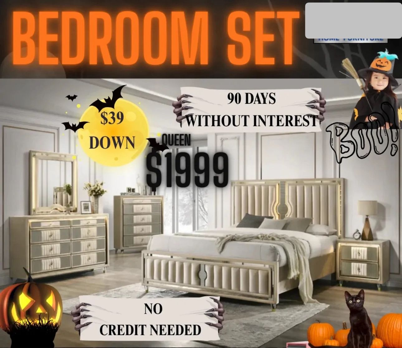 NEW BEDROOM FURNITURE SET - BED MATTRESS AND MORE SPECIAL FINANCING AVAILABLE $54 Down 