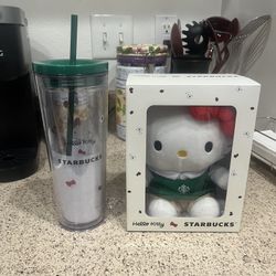Hello Kitty/Starbucks Cup And Plushie