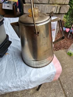 Vintage Stainless Steel Stovetop Percolator