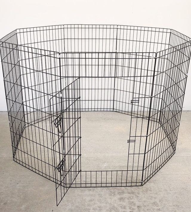 (NEW) $45 Foldable 42” Tall x 24” Wide x 8-Panel Pet Playpen Dog Crate Metal Fence Exercise Cage Play Pen