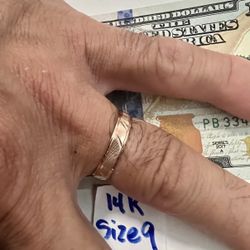 14K Solid Solid Gold Wedding Band Size 9 