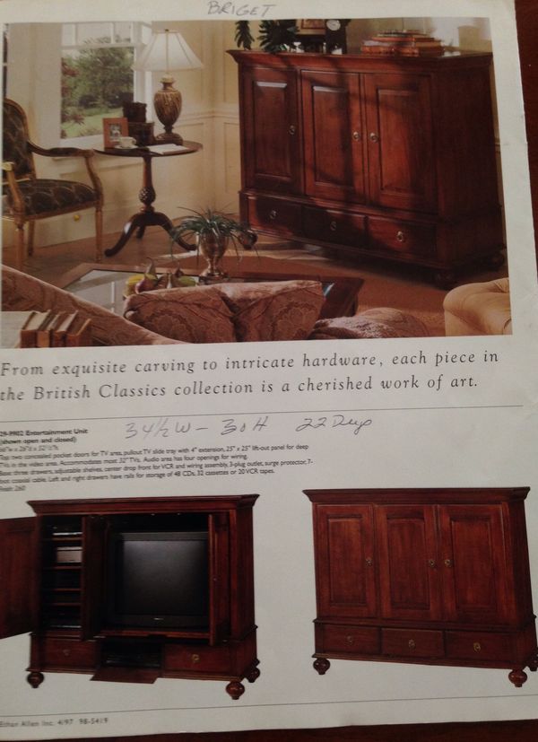 Ethan Allen British classic TV for Sale in Belleair, FL OfferUp