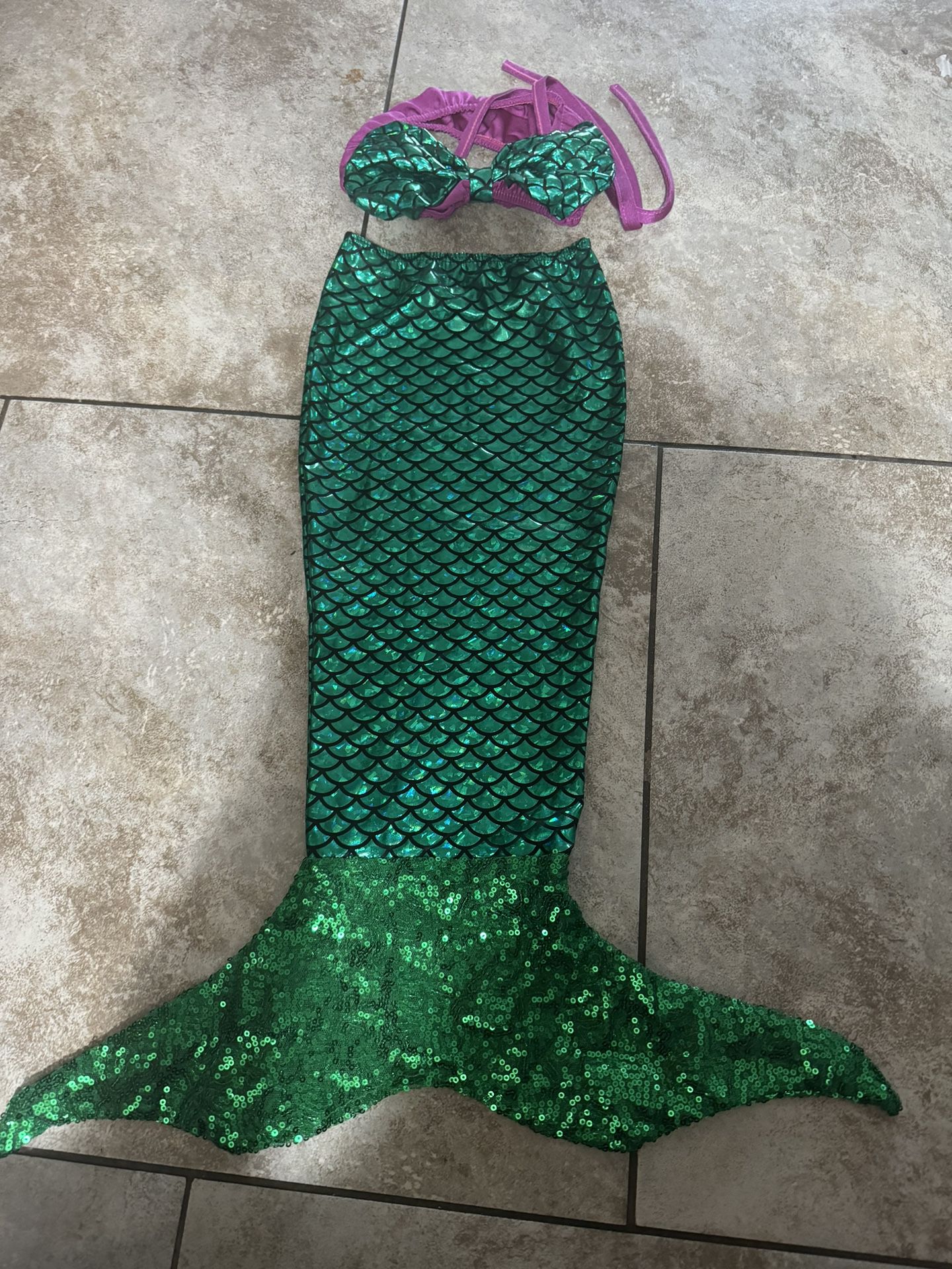 Baby Girl Swimsuit Mermaid Skirt 12-18 Months 