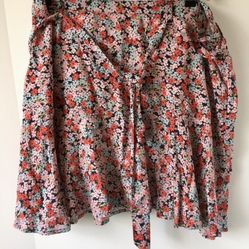 Floral Mini Skirt, XXL 