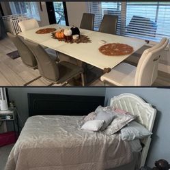 Dining Table Set And Full Size Bed With Frame 