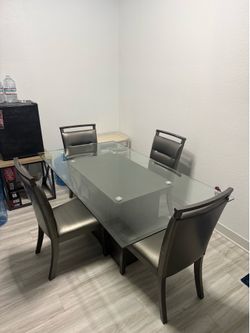 Glass Top Dining Set