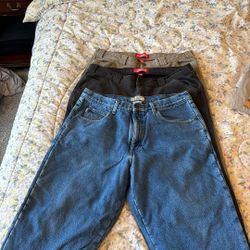 Men’s flannel line work pants