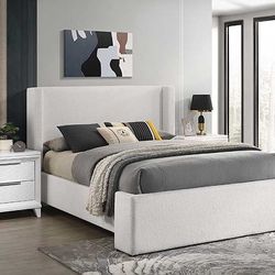 Queen Size Upholstered Bed. $53 Down Payment 