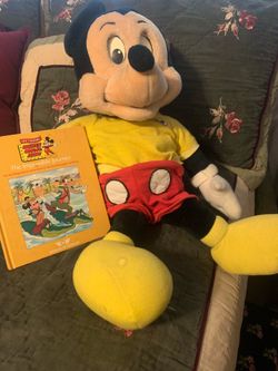 Vintage Mickey Mouse with cassette player