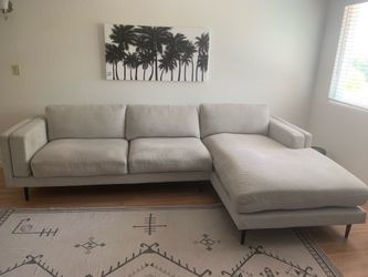 Modern light gray couch