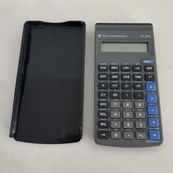 Texas Instruments TI 30X Calculator LCD Gray (with Crack In Cover Sleeve)