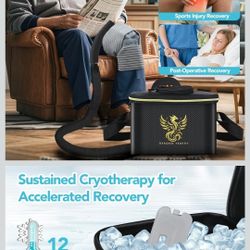 Cold Therapy Machine with Programmable Timer, Portable Ice Machine for Knee After Surgery, Knee Replacement Recovery System with Compression Pads for 