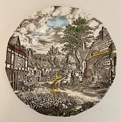 Enoch Wedgwood Tunstall Ltd Old English Village Plate