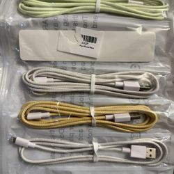 4 New Braided USB to Lightning Cables iPhone