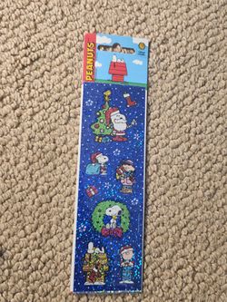 Brand New Vintage Peanuts Christmas Stickers