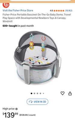 Fisher-price portable bassinet on-the-go baby dome