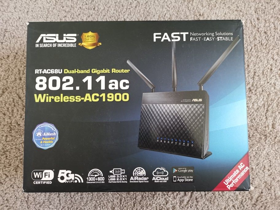 Asus gigabyte dual-band Router AC68U