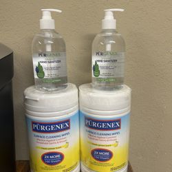 Surface Cleaning Wipes and Hand Sanitizer 