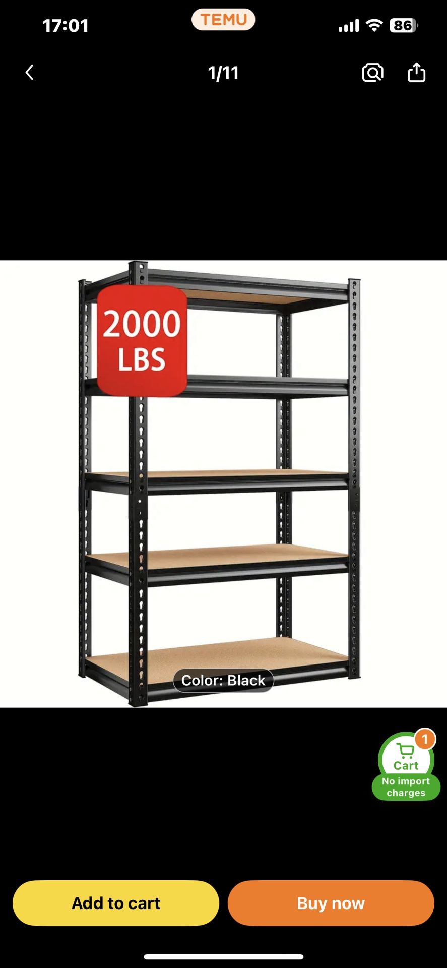 2 Metal Shelves 
