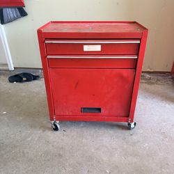 Red Tool Chest on Wheels
