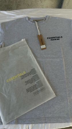 Medium Fear of God Essentials Grey T-Shirt