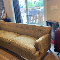 LONG GREEN COUCH 