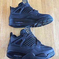 New Nike Air Jordan 4 Net Black Silver Shoes Women’s 7, Youth 5.5y