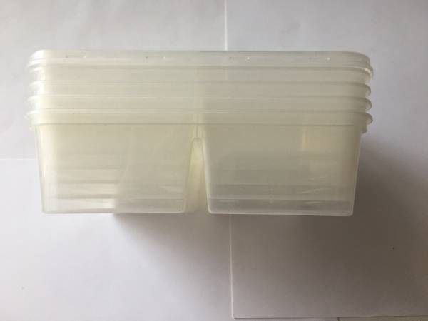 NEW! Set of 5 storage Containers - 2 sections