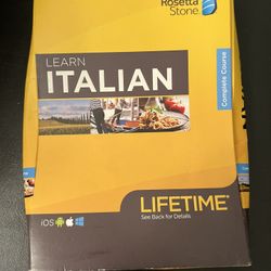 Rosetta Stone Lifetime Subscription ~ ITALIAN ~ BRAND NEW! FAST SHIPPING!