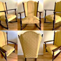 Antique Victorian Style Rocking Arm Chair