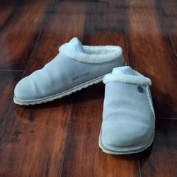 Birkenstock Boston Shearling Clogs EU 37 US 6 Suede Fur Lined Slip On