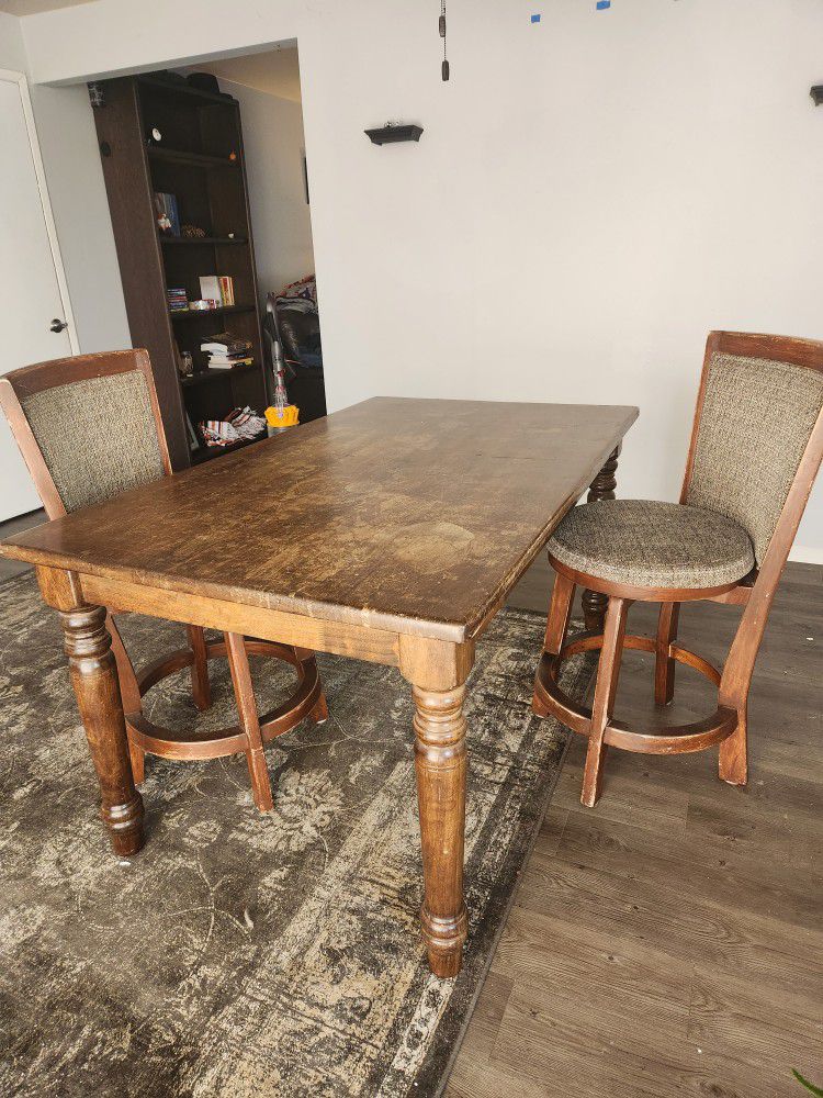 Wooden Kitchen Table (Chairs Not Included)