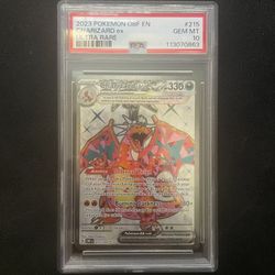 PSA 10 GEM MINT Charizard EX Obsidian Flames Ultra Rare #215