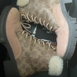 Coach Lorimer Sig Bootie Pink