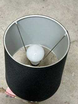 Modern Black Table Lamp — Brushed Metal Base, Simple & Stylish