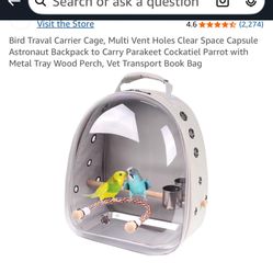 Bird Pet Carrier Backpack New