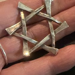 rare retired james Avery large star of David  pendant 