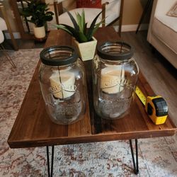 New Farmhouse  Glass Candle  Holder