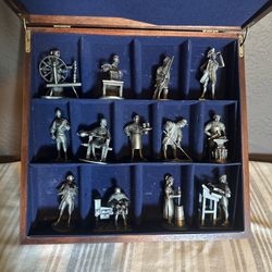 Franklin Mint Colonial America Pewter Figures (1975)
