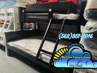 TWIN XL QUEEN black bunk bed with mattresses colchones camas nueva new colchones