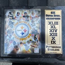 PITTSBURGH STEELERS - SIX TIME SUPER BOWL CHAMPIONS: Plaque, 