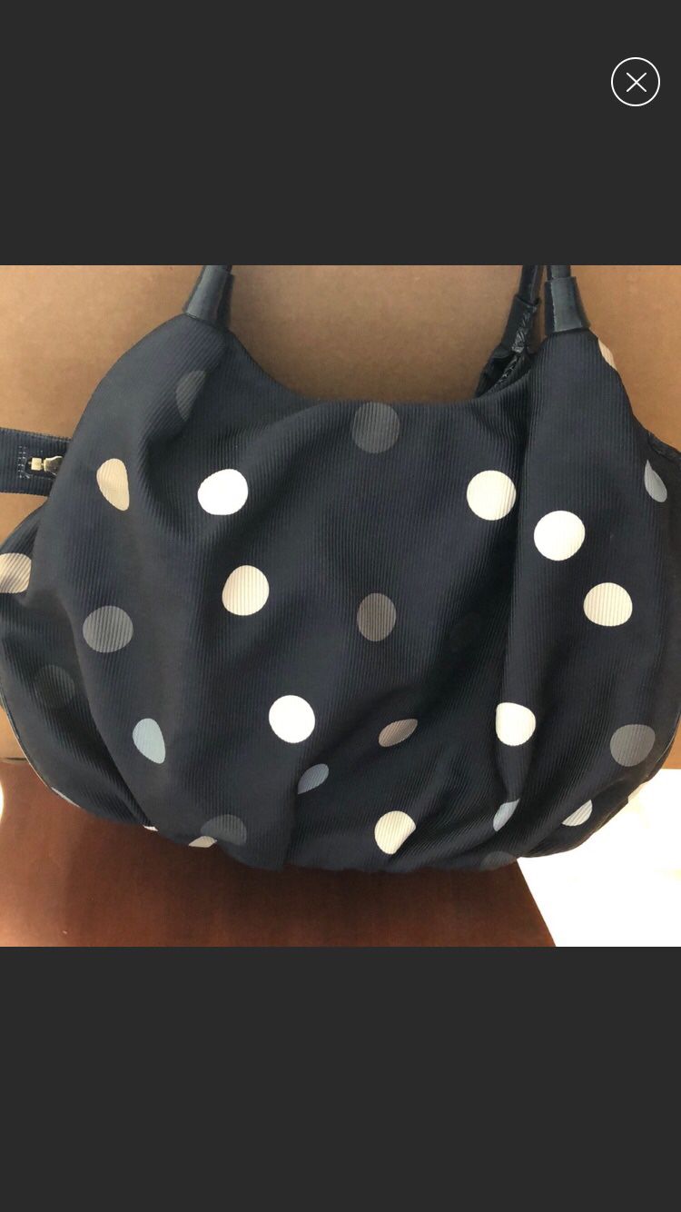 Kate Spade Karen hobo bag with tags - navy blue and polka dots