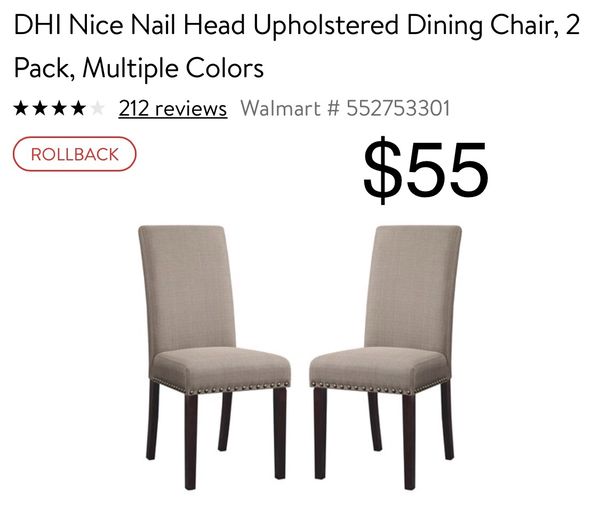 Dhi Nice Nail Head Upholstered Dining Chair Set Of 2 For In Dhi Nice Nail Head Upholstered Dining Chair Set Of 2 For In Cleveland Oh Offerup