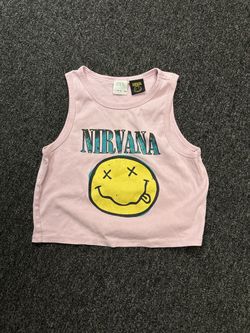 Zara Nirvana Graphic Crop Tank Top