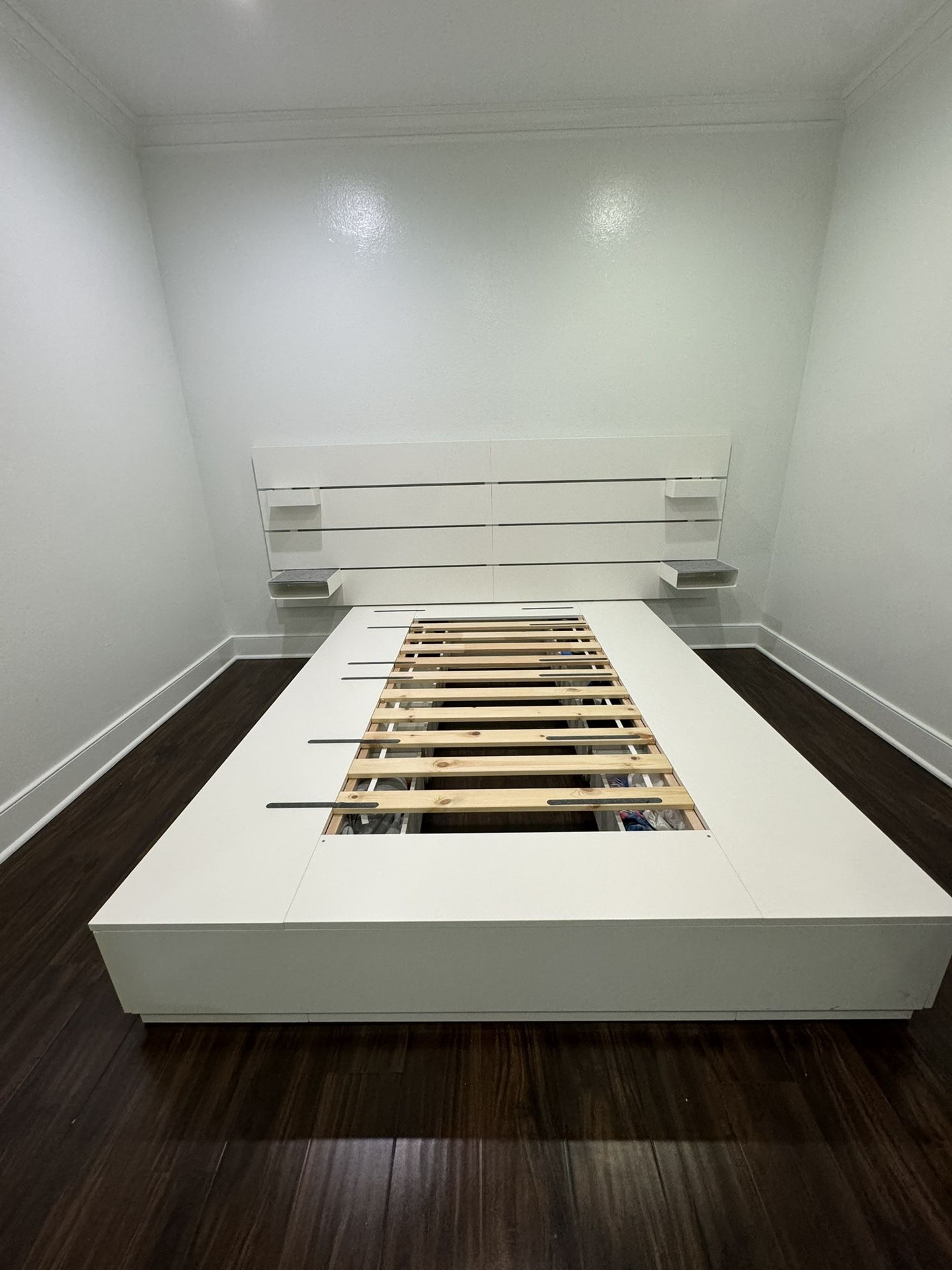 Queen Size Bed Frame With Storage With Headboard