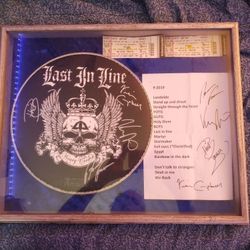 Rare Vinny Appice Dio Drummer Signed Drumhead And Set List