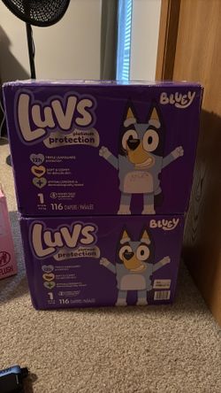 Brand new 2 boxes of size 1 luvs diapers