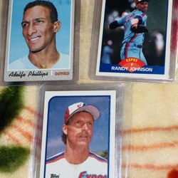 Randy Johnson RC(5) & Adolfo Phillips RC(1) Vintage EXPOS L0T